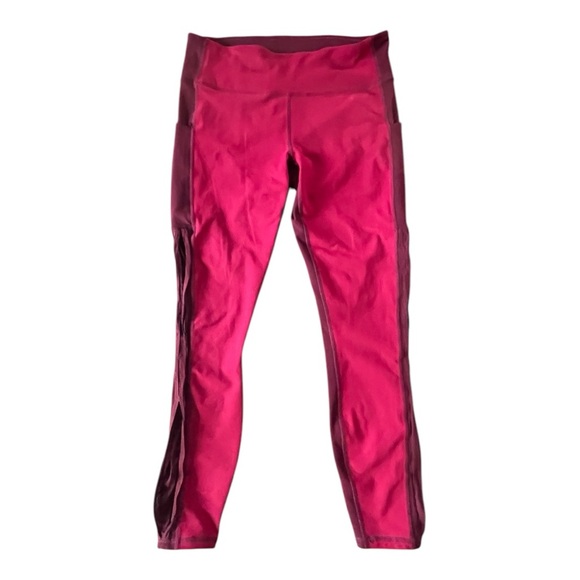 Fabletics Pants - Fabletics Fuchsia and Burgundy Leggings. Powerhold on the Go.